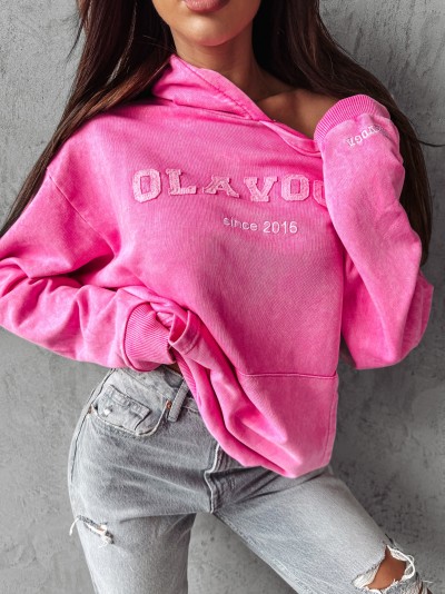 Damska bluza peony OLA VOGA różowa 3/4 MINIATURA